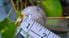 Load image into Gallery viewer, 1.5" Tourmaline Quartz Crystal Sphere with Glass Stand
