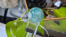 Load image into Gallery viewer, 1" Rainbow Fluorite Sphere with Glass  Stand
