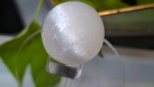 Load image into Gallery viewer, 1.5" Selenite Crystal Sphere with Glass Stand
