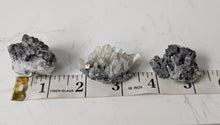 Load image into Gallery viewer, Bulgarian Quartz Galena Pyrite Crystal Clusters 3pcs
