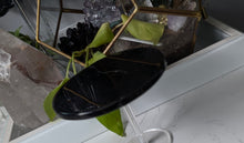Load image into Gallery viewer, 5" Black Obsidian Crystal Charging Plate *cracked*
