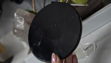 Load image into Gallery viewer, 5" Black Obsidian Crystal Charging Plate *cracked*

