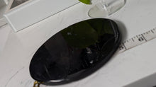 Load image into Gallery viewer, 5" Black Obsidian Crystal Charging Plate *cracked*
