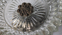 Load image into Gallery viewer, Vintage Brass &amp; Glass Pinwheel Ashtray (cracked)
