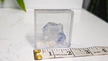 Load image into Gallery viewer, Rare Blue Halite Crystal in Display Case
