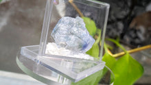 Load image into Gallery viewer, Rare Blue Halite Crystal in Display Case
