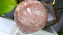Load image into Gallery viewer, 3" Sheen Strawberry Quartz Crystal Sphere with Stand
