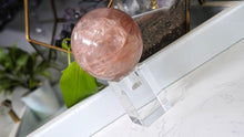 Load image into Gallery viewer, 3" Sheen Strawberry Quartz Crystal Sphere with Stand
