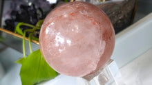 Load image into Gallery viewer, 3" Sheen Strawberry Quartz Crystal Sphere with Stand
