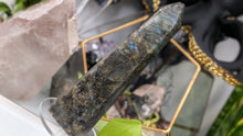 Load image into Gallery viewer, 7" Labradorite Flash Crystal Tower (chipped tip)
