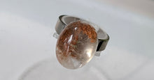 Load image into Gallery viewer, Lodolite Garden Quartz Crystal Adjustable Ring
