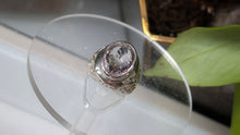 Load image into Gallery viewer, Faceted Amethyst Sterling Silver Ring w/Stand sz7.5

