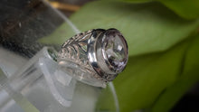Load image into Gallery viewer, Faceted Amethyst Sterling Silver Ring w/Stand sz7.5
