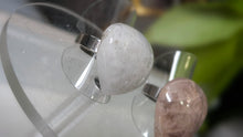 Load image into Gallery viewer, Rainbow &amp; Peach Moonstone Crystal Adjustable Rings 2pcs
