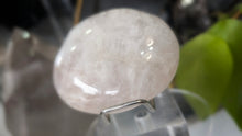 Load image into Gallery viewer, 3" Rose Quartz Crystal Palmstone (stand not Included)
