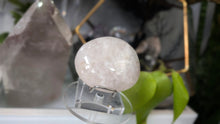 Load image into Gallery viewer, 3" Rose Quartz Crystal Palmstone (stand not Included)
