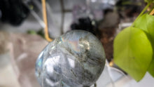Load image into Gallery viewer, 3" Labradorite Crystal Palmstone (stand not Included)
