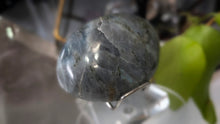 Load image into Gallery viewer, 3" Labradorite Crystal Palmstone (stand not Included)
