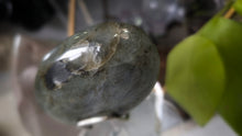 Load image into Gallery viewer, 3" Labradorite Crystal Palmstone (stand not Included)
