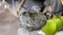 Load image into Gallery viewer, 2.5" Labradorite Crystal Palmstone (stand not Included)
