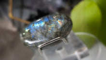 Load image into Gallery viewer, 2" Labradorite Crystal Palmstone (stand not Included)
