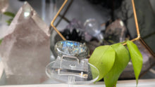 Load image into Gallery viewer, 2" Labradorite Crystal Palmstone (stand not Included)
