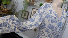 Load image into Gallery viewer, Sienna Sky Cornflower Blue Paisley Blouse LG
