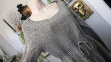 Load image into Gallery viewer, Roxy Grey Sweater Long Sleeve Dress MD-LG
