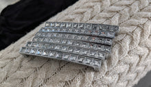 Load image into Gallery viewer, Rhinestone Crystal Bling Handles x5 (missing 2 gems) 5 &amp; 1/4" Hole Spacing
