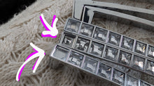 Load image into Gallery viewer, Rhinestone Crystal Bling Handles x5 (missing 2 gems) 5 &amp; 1/4" Hole Spacing
