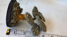 Load image into Gallery viewer, 4" Peru Pyrite Gold Crystal Cluster Mini Tree
