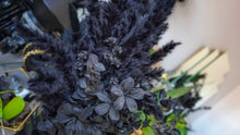 Load image into Gallery viewer, 26" Black Pampas Grass Arrangement in Vase (cracked)
