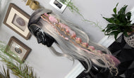 Pink & Tan Dread Lock Hair Clip Extensions (1pc)