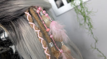 Load image into Gallery viewer, Pink &amp; Tan Dread Lock Hair Clip Extensions (1pc)
