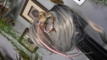 Load image into Gallery viewer, Pink &amp; Tan Dread Lock Hair Clip Extensions (1pc)
