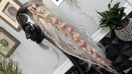 Pink & Tan Dread Lock Hair Clip Extensions (1pc)
