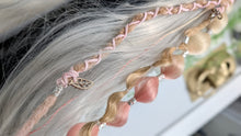 Load image into Gallery viewer, Pink &amp; Tan Dread Lock Hair Clip Extensions (1pc)
