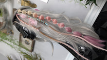 Load image into Gallery viewer, Pink &amp; Aqua Dread Lock Hair Clip Extensions (1pc)
