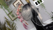 Load image into Gallery viewer, Pink &amp; Aqua Dread Lock Hair Clip Extensions (1pc)
