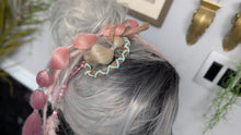 Load image into Gallery viewer, Pink &amp; Aqua Dread Lock Hair Clip Extensions (1pc)
