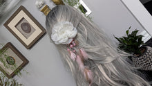 Load image into Gallery viewer, Pink Flower &amp; Feather Hair Clip (1pc)
