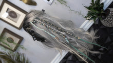 Load image into Gallery viewer, Teal &amp; Aqua Dread Lock Hair Clip Extensions (1pc)
