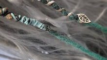 Load image into Gallery viewer, Teal &amp; Aqua Dread Lock Hair Clip Extensions (1pc)
