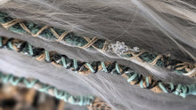 Load image into Gallery viewer, Teal &amp; Aqua Dread Lock Hair Clip Extensions (1pc)
