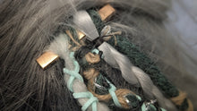 Load image into Gallery viewer, Teal &amp; Aqua Dread Lock Hair Clip Extensions (1pc)
