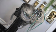 Teal & Aqua Dread Lock Hair Clip Extensions (1pc)