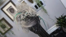 Load image into Gallery viewer, Teal &amp; Aqua Dread Lock Hair Clip Extensions (1pc)
