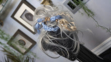 Load image into Gallery viewer, Pink &amp; Periwinkle Dread Lock Hair Clip Extensions (1pc)
