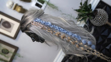 Load image into Gallery viewer, Pink &amp; Periwinkle Dread Lock Hair Clip Extensions (1pc)
