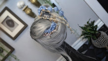 Load image into Gallery viewer, Pink &amp; Periwinkle Dread Lock Hair Clip Extensions (1pc)
